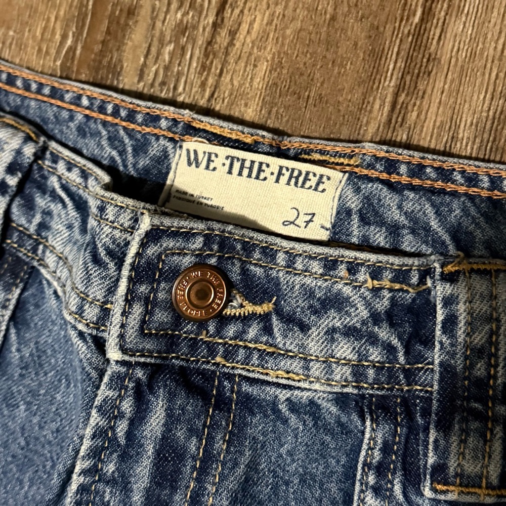 We The Free Haywire Jeans Women's 27 Baggy Wide Leg Barrel Fit in Vera Cruz Wash - Picture 3 of 7